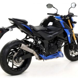 SUZUKI GSX-S 750 HOMOLOGATED PRO RACE NICHROM SILENCER WITH LINK PIPE FOR ORIGINAL AND ARROW COLLECTORS