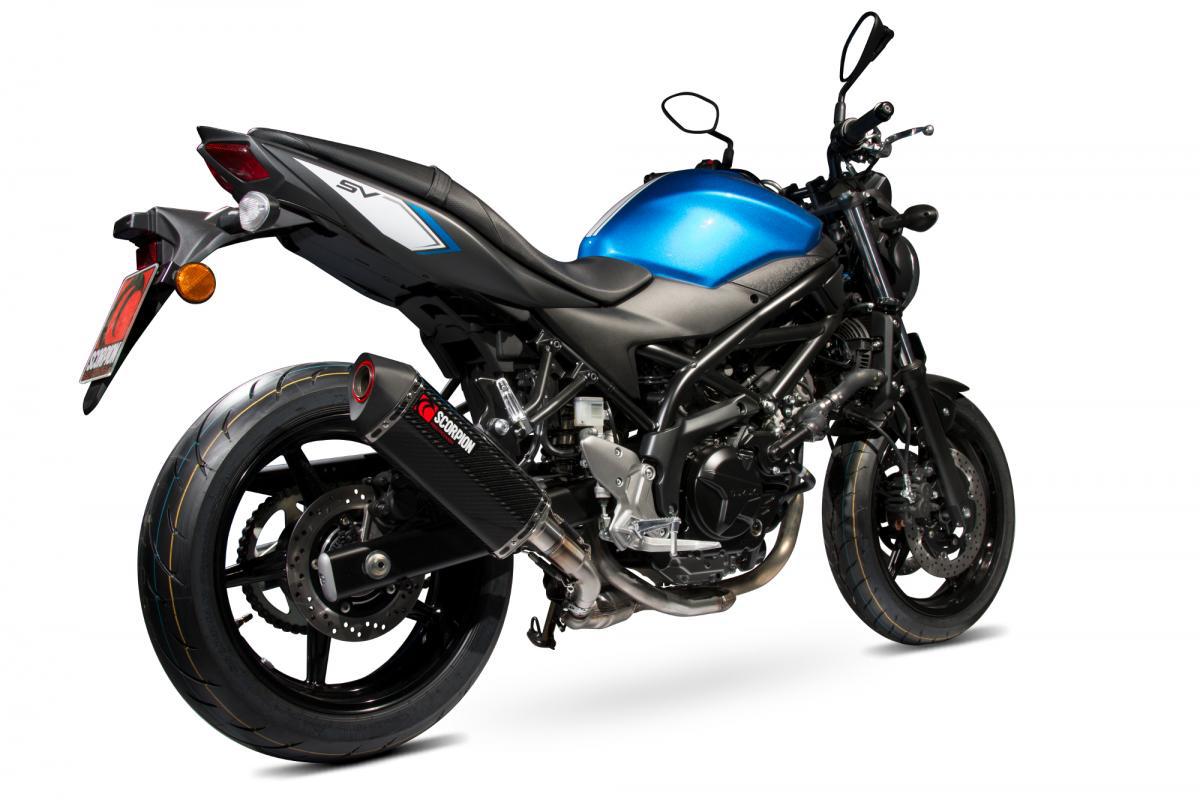 Suzuki SV650 (2016-2021) / SV650 X, (2018-2021) 2016-2021 Serket Parallel Slip-on Carbon Fibre Sleeve