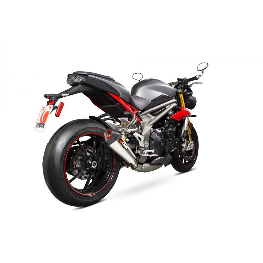 Triumph Speed Triple 1050 R 2016-2017 Serket Taper Slip-on Brushed Stainless Steel Sleeve