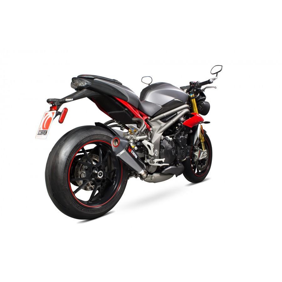 Triumph Speed Triple 1050 R 2016-2017 Serket Taper Slip-on Carbon Fibre Sleeve