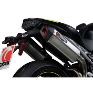 Triumph Speed Triple R / Speed Triple S / Speed Triple RS 2018-2020 Serket Parallel Slip-on (Pair) Brushed Stainless Steel Sleeve