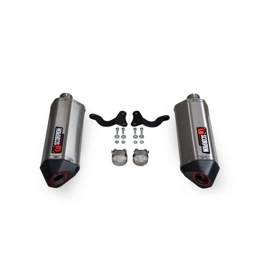 Triumph Speed Triple R / Speed Triple S / Speed Triple RS 2018-2020 Serket Parallel Slip-on (Pair) Brushed Stainless Steel Sleeve - Bild 2