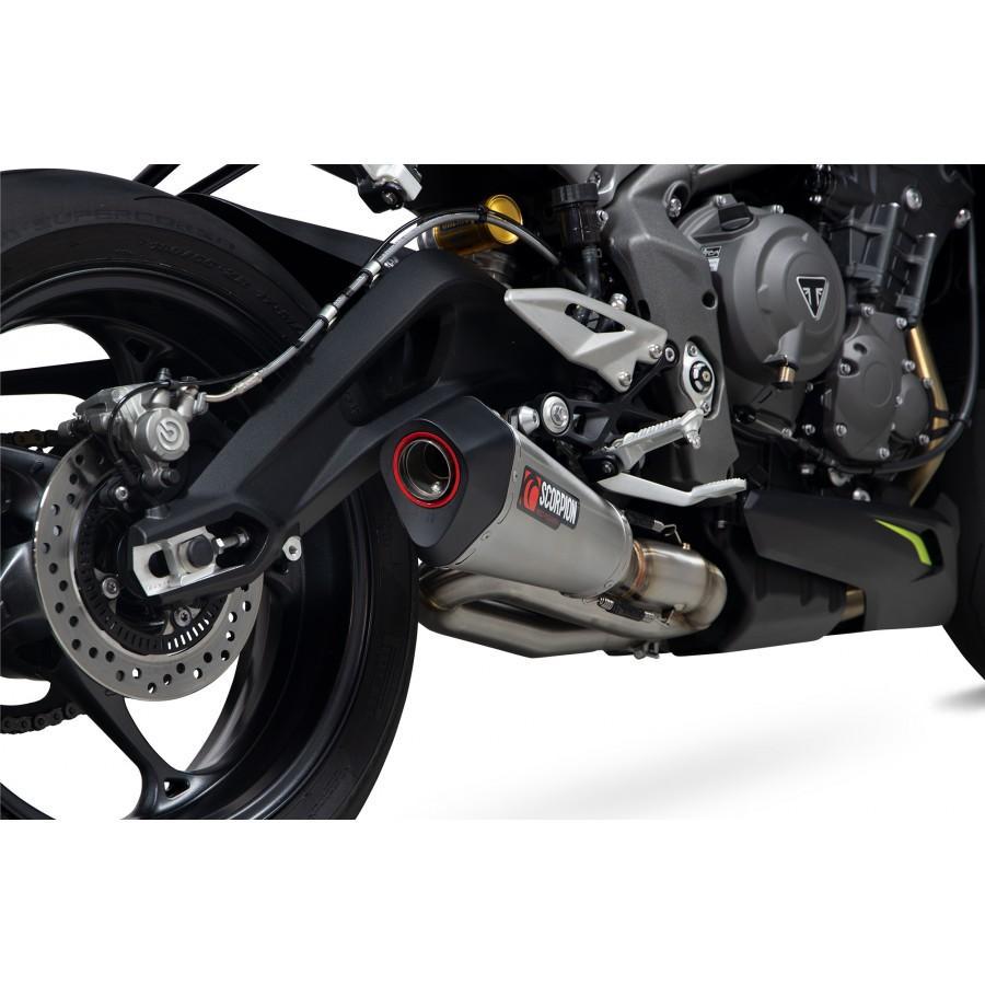 Triumph Street Triple 765 R / RS 2020-2022 Serket Taper Slip-on Brushed Stainless Steel Sleeve - Bild 3