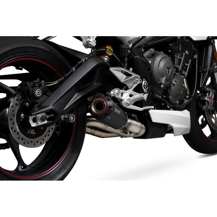 Triumph Street Triple 765 R / Street Triple 765 S / Street Triple 765 RS 2017-2019 Red Power Slip-on Black Ceramic Coated Sleeve - Bild 2