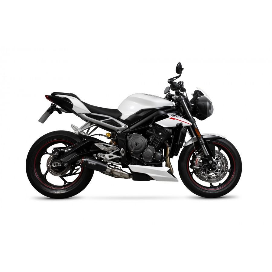 Triumph Street Triple 765 R / Street Triple 765 S / Street Triple 765 RS 2017-2019 Red Power Slip-on Black Ceramic Coated Sleeve - Bild 3