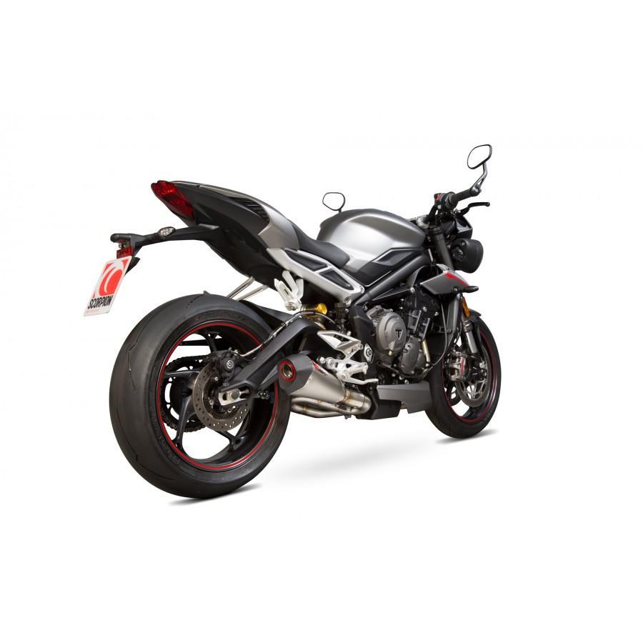 Triumph Street Triple 765 R / Street Triple 765 S / Street Triple 765 RS 2017-2019 Serket Taper Slip-on Titanium Sleeve