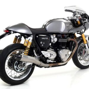 TRIUMPH THRUXTON/SPEED TWIN 1200/1200R HOMOLO.NICHROM PRO-RACE RH+LH SIL. WITH CARBON END CAP FOR ORIGIN.COLLECTOR