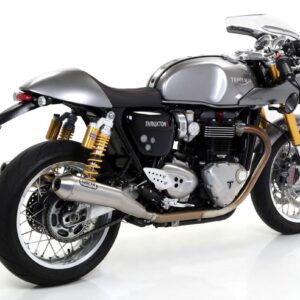 TRIUMPH THRUXTON/SPEED TWIN 1200/1200R HOMOLO. NICHROM PRO-RACE RH+LH SILENCERS FOR ORIGINAL COLLECTORS