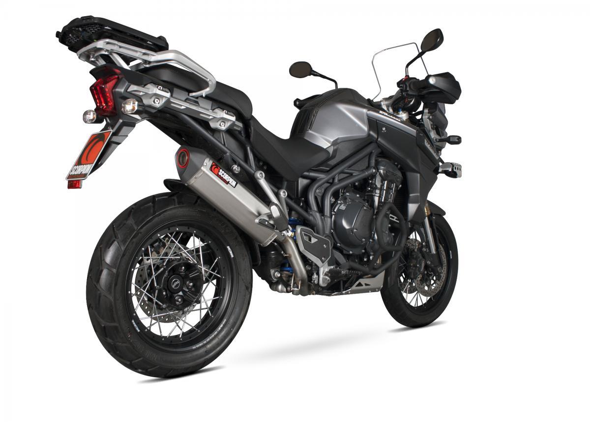 Triumph Tiger 1200 Explorer 2012-2015 Serket Parallel Slip-on Brushed Stainless Steel Sleeve
