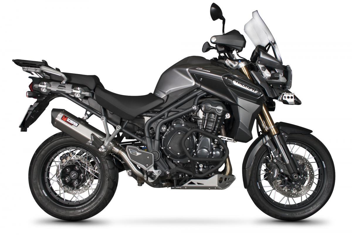 Triumph Tiger 1200 Explorer 2012-2015 Serket Parallel Slip-on Brushed Stainless Steel Sleeve - Bild 3