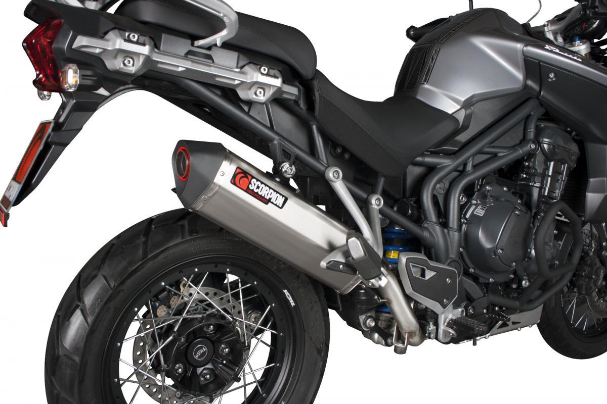 Triumph Tiger 1200 Explorer 2012-2015 Serket Parallel Slip-on Brushed Stainless Steel Sleeve - Bild 4