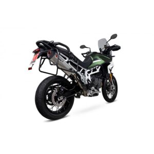 Triumph Tiger 900 (all models) 2020-2023 Serket Parallel Slip-on Brushed Stainless Steel Sleeve. Fits with panniers