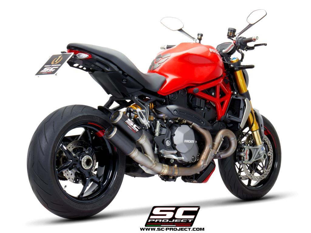 Twin CR-T dual muffler, carbon fiber