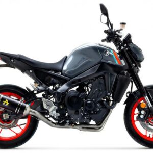 YAMAHA MT-09 21 HOMOLOGATED ALUMINUM DARK THUNDER SILENCER LOW VERSION WITH CARBON ENDCAP