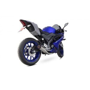 Yamaha YZF-R125 2021-2023 Red Power Full System Brushed Stainless Steel Sleeve