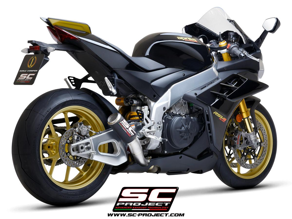 CR-T carbon exhaust, with stoneguard grid - RSV4 (2021 - 2024) - FACTORY