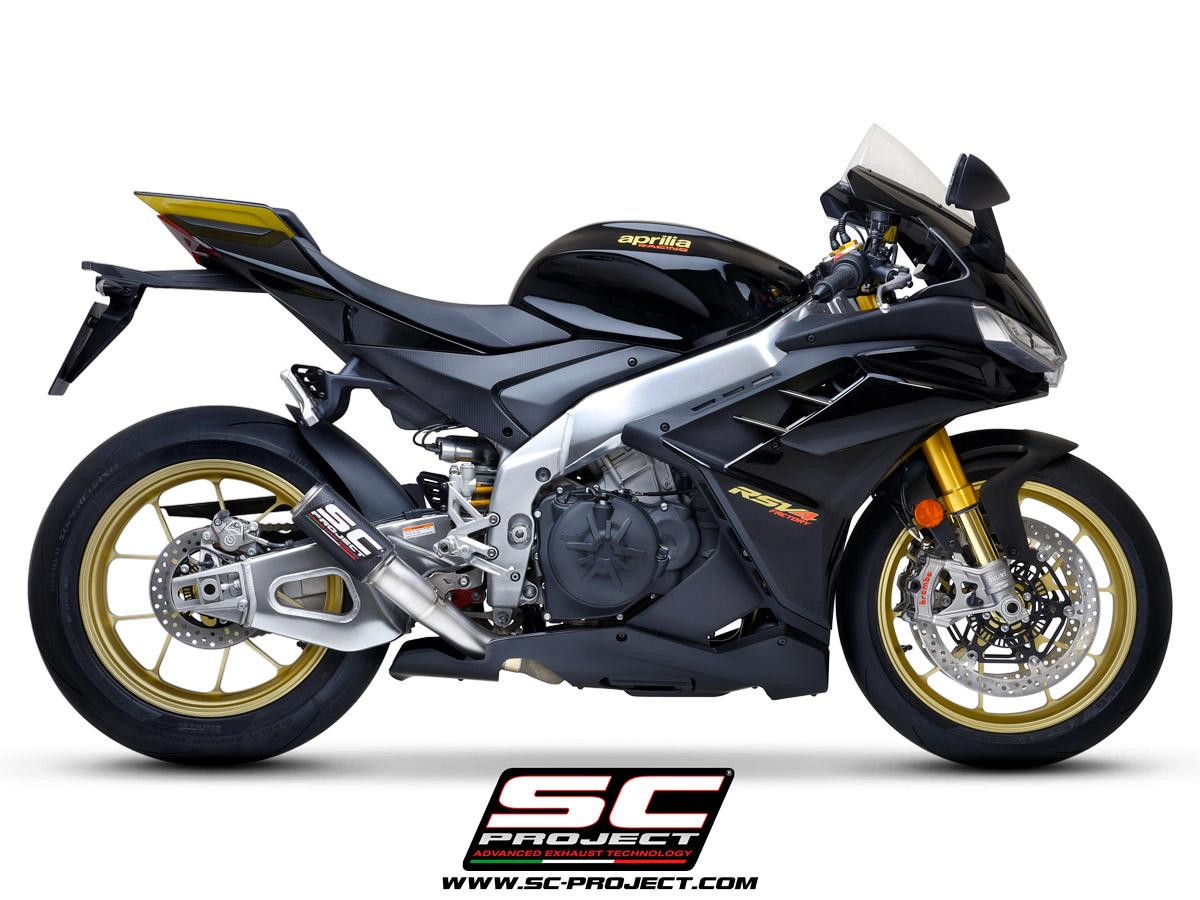 CR-T carbon exhaust, with stoneguard grid - RSV4 (2021 - 2024) - FACTORY - Bild 2