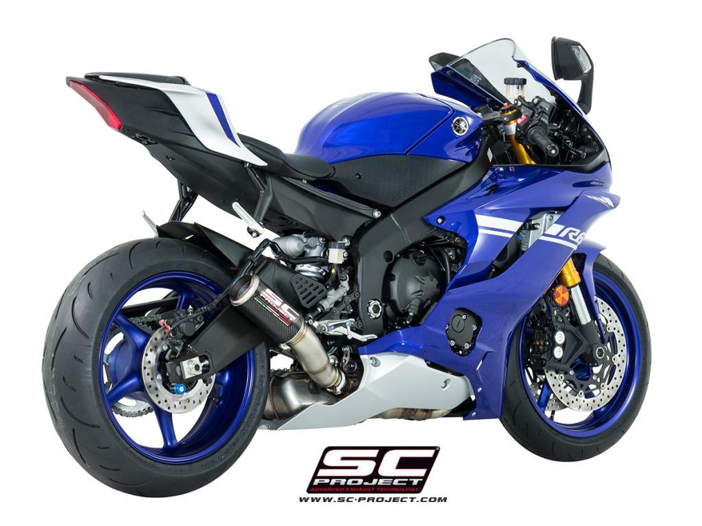 CR-T carbon exhaust, high mount - YZF R6 Race (2021 - 2025)