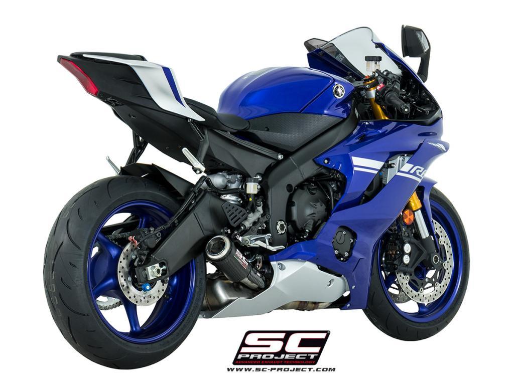 CR-T carbon exhaust, low mount - YZF R6 Race (2021 - 2025)