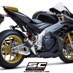 CR-T titanium exhaust, with stoneguard grid - RSV4 (2021 - 2024) - FACTORY
