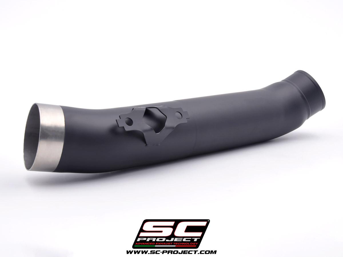 De-cat link pipe stainless steel, matt black, compatible with SC-Project headers - TMAX 560 (2020 - 2021) - Bild 3