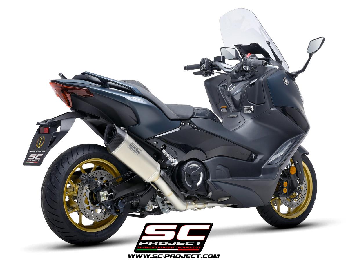 Full Exhaust System 2-1, stainless Steel, with SC1-R Muffler, Carbon fiber - RACING