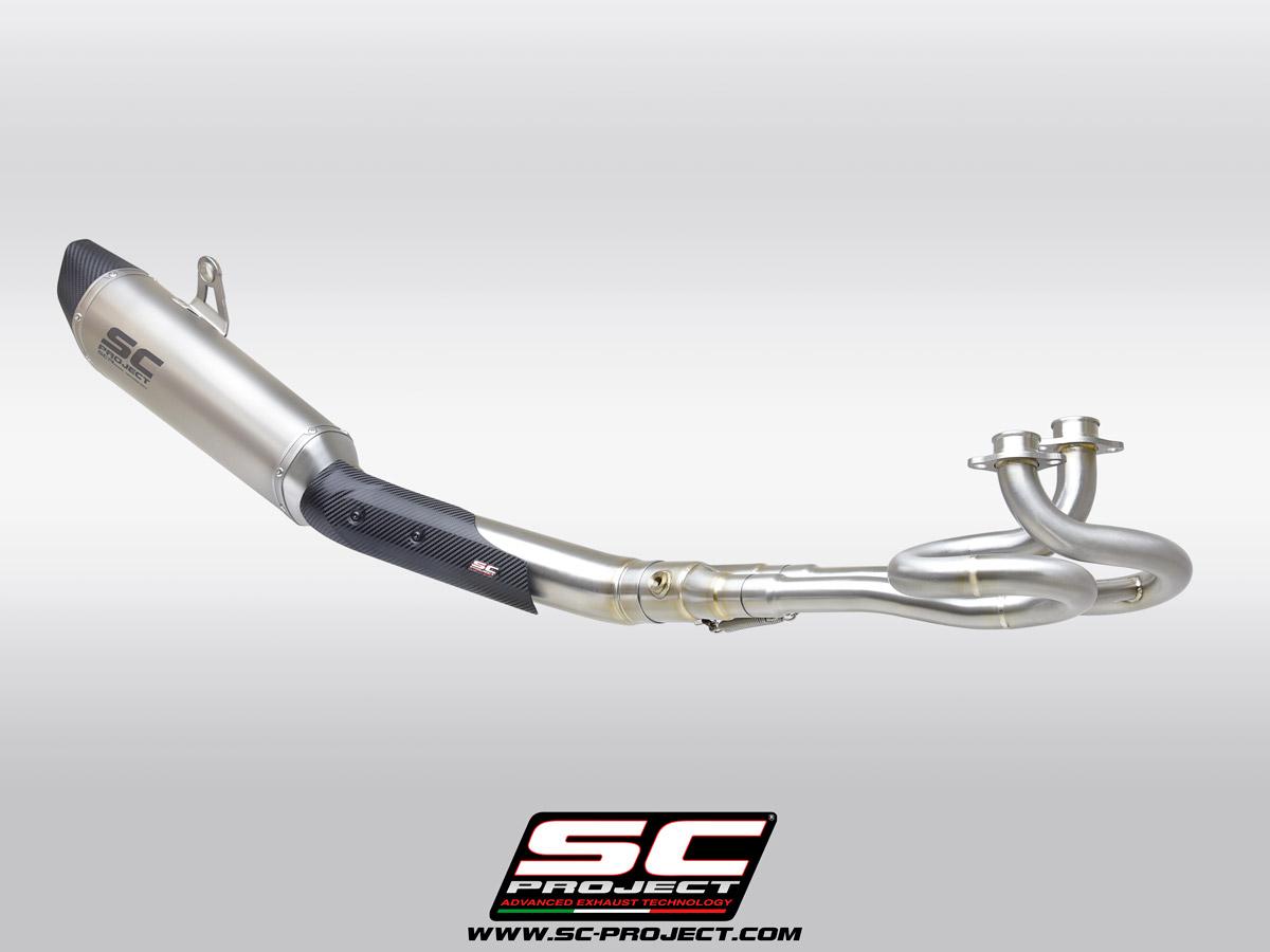 Full Exhaust System 2-1, stainless Steel, with SC1-R Muffler, Carbon fiber - RACING - Bild 2