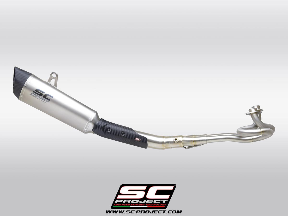 Full Exhaust System 2-1, stainless Steel, with SC1-R Muffler, Carbon fiber - RACING - Bild 3