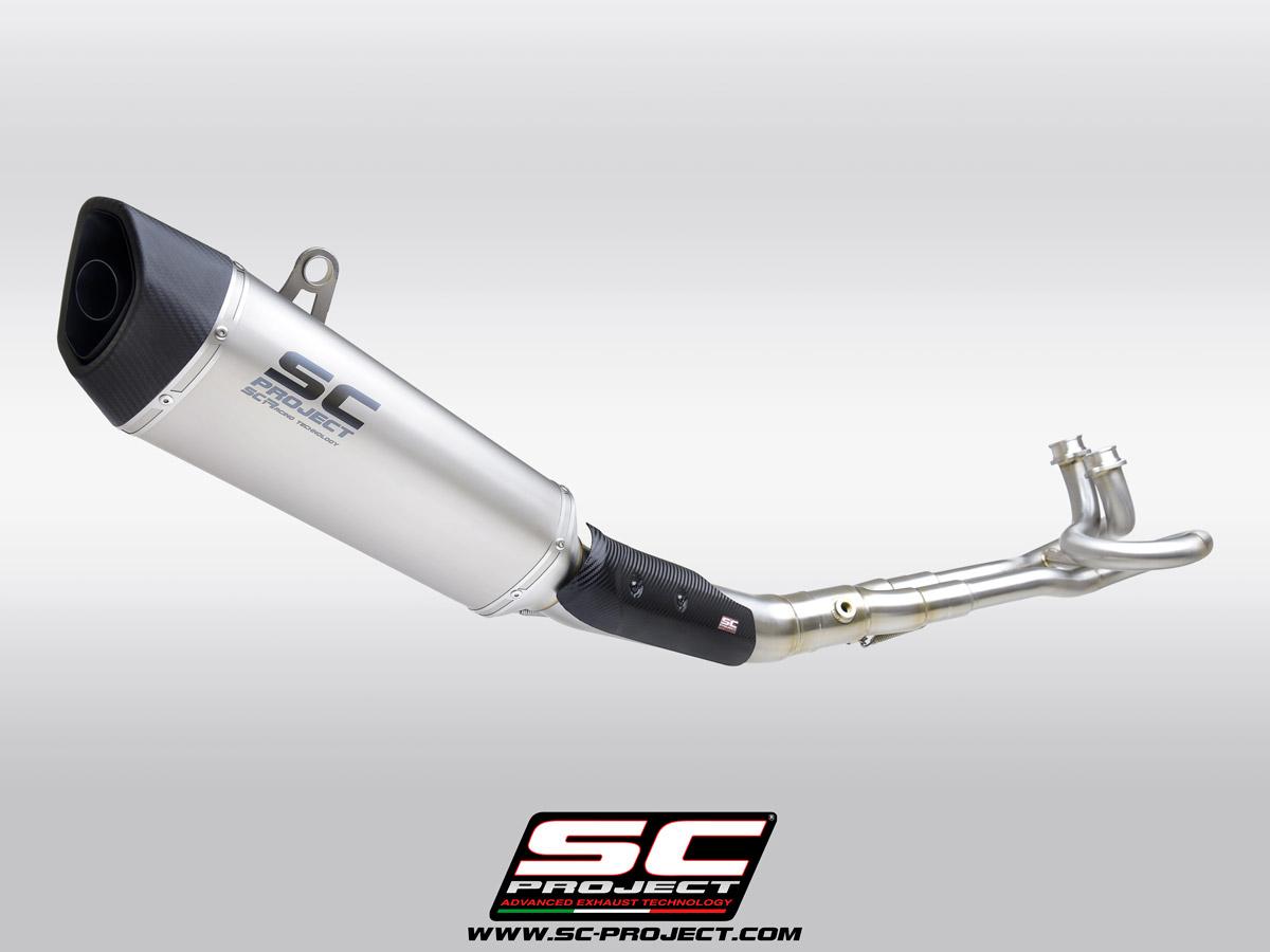 Full Exhaust System 2-1, stainless Steel, with SC1-R Muffler, Carbon fiber - RACING - Bild 4