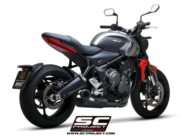 3-1 Stainless steel full exhaust system, matt black, with STR-1 exhaust - TRIDENT 660 (2021 - 2024)